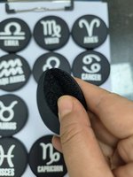 Autocollants lumineux en PVC souple avec 12 signes du zodiaque, à fixation auto-agrippante, pour le marché international