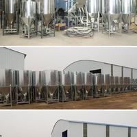 Mélangeur vertical en acier inoxydable pour aliments animaux, capacité 500 kg/h, surveillance à distance, usage agricole
