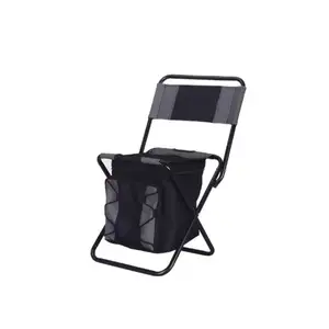 Chaise de pêche avec sac isotherme, chaise pliante extérieure tabouret de pêche compact tabouret de camping pliant portable chaise de sac à dos