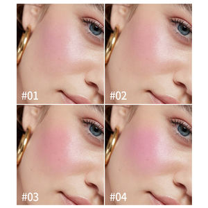 Poudre de fard à joues mate hautement pigmentée 4 couleurs Lisse Imperméable Rose rouge Nude Fard à joues végétalien Marque privée - Product Image 4
