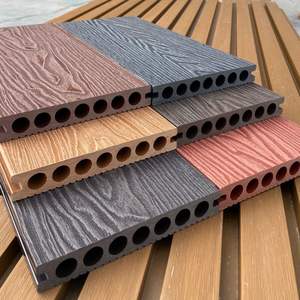 Hot Sale Outdoor Patio <b>Decking</b> Dark Wood Plastic Composite Flooring 3D Woodgrain WPC <b>Decking</b> Board - Product Image 3
