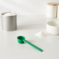 Détergent en poudre écologique YIDING, cuillère ronde de 10 ml avec surface mate en plastique PP et logo personnalisable