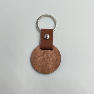 Chủ chốt tùy chỉnh khắc logo Cá nhân hoá vòng chìa khóa gỗ chất lượng cao Móc Chìa Khóa thăng hoa Trống Gỗ Keychain - Product Image 3