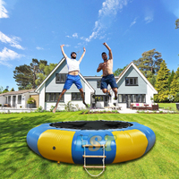 Populaire gonflable flottant eau sautant lit mer parc aquatique PVC gonflable flottant Trampoline eau Trampoline pour jeux pour adultes