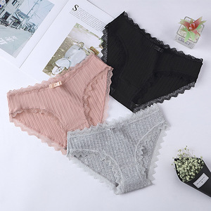 Venta Directa de Fábrica: Bragas Transpirables de Tiro Medio para Mujer, Estilo Japonés, 95% Algodón, con Encaje en la Entrepierna, Sexys, para Uso Diario, para Chicas - Product Image 2