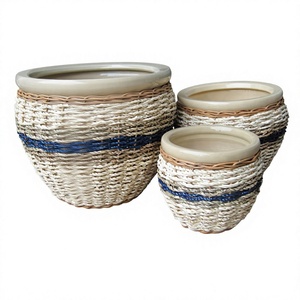 Pot de Bonsaï en Céramique Écologique en Gros, Petit, Multi-Styles, en Porcelaine Émaillée Bleue, pour Sol, Maison et Jardin, Durable, pour Fleurs - Product Image 3