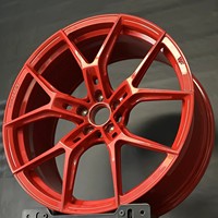 Rines Forjados Monobloque GW 6061-T6 Color Rojo Candy de 17, 18, 19 y 20 Pulgadas con Diseño de Rayos en Y, 5x114.3, 5x100 para Subaru WRX STI, Civic, Tesla