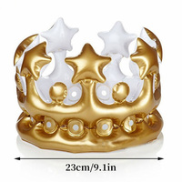 Chapeau de couronne gonflable en PVC pour la célébration d'anniversaire bébé douche Photo accessoires enfants et adultes reine couronne déguisement fête