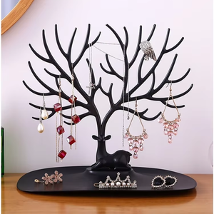 Jewelry <b>Display</b> Stand Tray Tree Storage Racks Earrings Necklaces Rings Jewelry Boxes <b>Case</b> Desktop Organizer Holder Make up Decor - Product Image 1