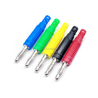 Qianjia QJBP010 Prise banane en laiton nickelé en plastique PA de 4 mm, connecteurs banane de 4,0 mm, 24.422