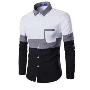 latest designs casual men shirt long sleeve shirt printing blouse for men ZJ118