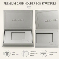 Porte-cartes de visite personnalisé en gros, étanche, en carton, avec doublure en éponge, emballage de luxe sur mesure pour cartes de crédit