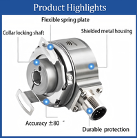 Encodeur absolu HENGXIANG BiSS C à une seule rotation 24 bits KM42 à arbre creux 6 mm IP65 RS-485 pour servomoteur
