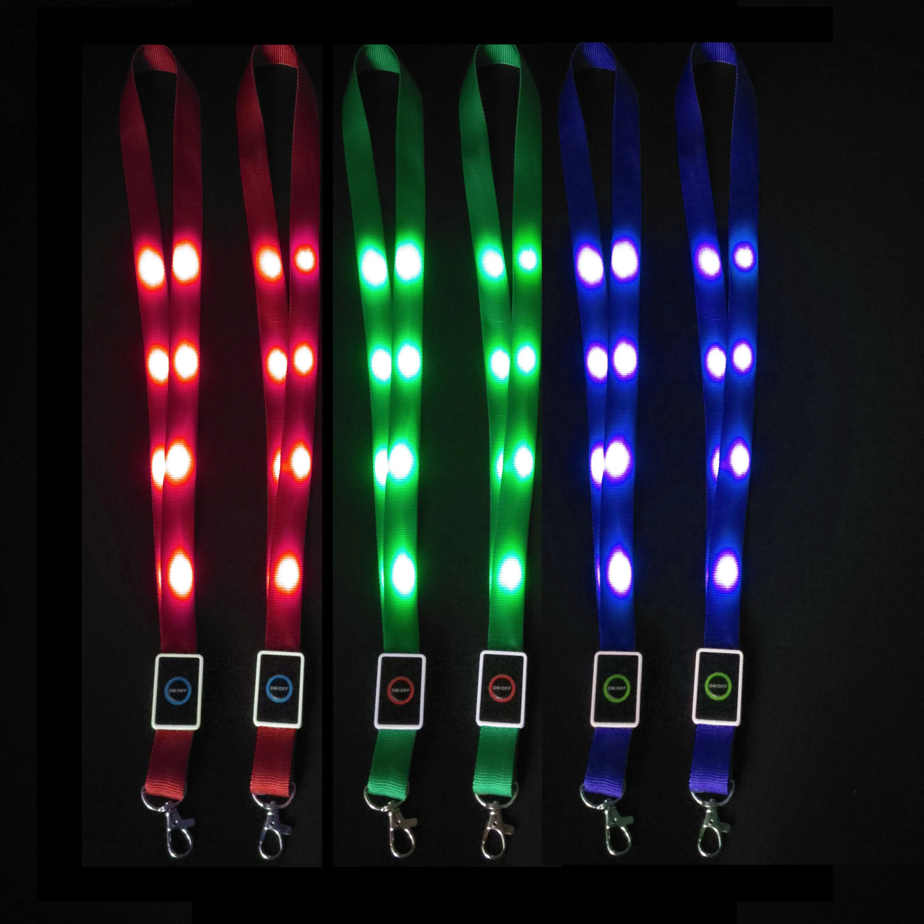 Glitter LED Lanyard สำหรับขาย/GLOW In The Dark Lanyard/โทรศัพท์มือถือ Light Lanyard