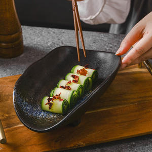 Vaisselle rétro transfrontalière en céramique japonaise créative pour Sashimi <span class=keywords><strong>Sushi</strong></span> Hot Pot BBQ Utilisation commerciale - Product Image 5