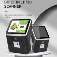 Caisse enregistreuse tout-en-un NORGEE avec écran tactile Android de 8 pouces et lecteur de codes-barres pour la vérification des prix, garantie de 10 ans (noir/argent)