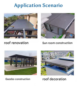 Recién llegado, aislamiento térmico y toldo de aleación de aluminio impermeable con panel de <span class=keywords><strong>gran</strong></span> pared para cubiertas de patio al aire libre, pérgola - Product Image 6