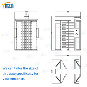 Torniquete <span class=keywords><strong>de</strong></span> Altura Completa para Exteriores, Barrera Peatonal <span class=keywords><strong>de</strong></span> Alta <span class=keywords><strong>Seguridad</strong></span> 02s, Puerta <span class=keywords><strong>de</strong></span> Entrada Rápida <span class=keywords><strong>de</strong></span> 1630 mm para Obras <span class=keywords><strong>de</strong></span> Construcción y Gimnasios Deportivos - Product Image 5