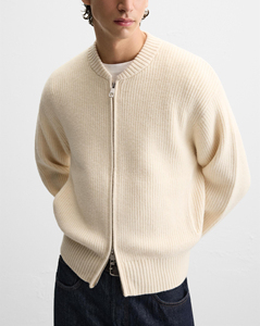 <span class=keywords><strong>Cardigan</strong></span> <span class=keywords><strong>con</strong></span> chiusura a <span class=keywords><strong>cerniera</strong></span> frontale <span class=keywords><strong>con</strong></span> tasche a coste a maniche lunghe da uomo - Product Image 5