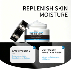 Crème Visage Intensive à l'Acide Hyaluronique Marque Privée OEM Hydratation Profonde Réparation Peaux Sèches et Abîmées Crème Hydratante pour le Visage 100g - Product Image 5