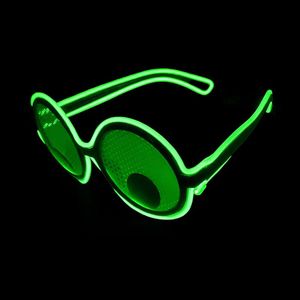 Lunettes <span class=keywords><strong>de</strong></span> fête lumineuses LED en plastique fluorescent, cadre mobile, dessin animé, néon, musique, rave, Diwali, Pâques, Noël, décoration, piles AA, amusantes - Product Image 6
