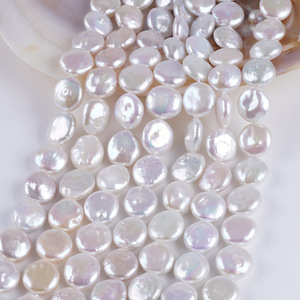 Perlas Sueltas Blancas de Agua Dulce Natural de Zhuji, Material para Manualidades, Perlas Barrocas de 13-16 mm con Orificio Recto, Forma Irregular - Product Image 1