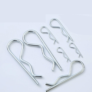 Clip de retenue à ressort en forme de R, plaqué zinc, tailles assorties, goupille de sécurité en forme de R pour la fixation de machines, de tracteurs et de remorques - Product Image 3