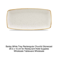 Plateau de service rectangulaire Barley White 29,5 × 15 cm Churchill Stonecast Swhsop11
