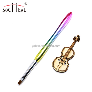 Professionnel Ombre En Plastique Poignée ultra Mince Décapant Brosse <span class=keywords><strong>Gel</strong></span> Incliné Ovale Plat Ombre 3D Nail at Brush pour Nail Art Design - Product Image 6