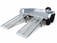 Remorque pour mini-pelleuse de chantier robuste de 3500 kg avec rampe de chargement facile pour excavatrices