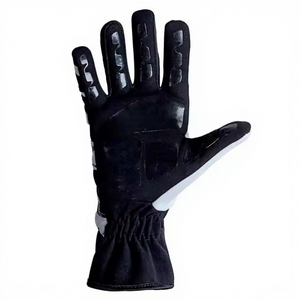 Guantes de Carreras de Karting Unisex de Dedo Completo, Material PU Antideslizante, Guantes de Motocross con Cierre de Cordón, Diseño Panelado - Product Image 2