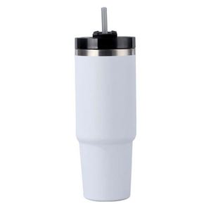 Gobelet de voyage isotherme réutilisable en acier inoxydable de 20 oz avec couvercle à paille pour voiture, idéal pour les longs trajets - Product Image 3