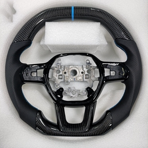 Volantes Personalizados BM Negros Brillantes 100% Fibra de Carbono con Accesorios Interiores de Cuero PU para <span class=keywords><strong>Honda</strong></span> <span class=keywords><strong>Civic</strong></span> 2017-2023 FC FK 10 - Product Image 1