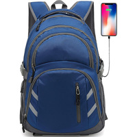 Sac à dos intelligent USB pour ordinateur portable pour hommes, sac de voyage pour ordinateur portable d'affaires Oxford étanche, accessoire de travail et d'étude