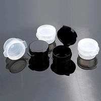 5ml 5g PP Matériel Blanc Clair Mini Joint En Plastique Pot Capsules Médicales Poudre Sèche Pot Conteneur avec PP Flip Snap Cap