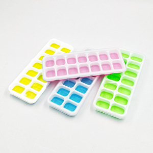 Silicone Ice Cube Tray 14 Compartment Square Mold With Lid Easy To Demold For Homemade Ice Cubes - Product Image 3