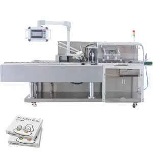 Full-Automatic Horizontal Cosmetic Box Packing Food/Sachet/soap /bar /pizza/biscuit Cartoning Packaging Machine Line