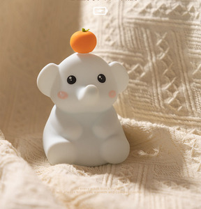 New voi cam voi phòng ngủ đầu giường đồng hành ngủ Pat ánh sáng hẹn giờ đèn bàn bầu không khí Silicone ánh sáng ban đêm - Product Image 6