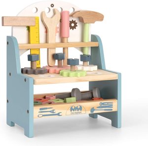 Take-Along Tool Kit Fine fix up Tools for Toddlers Wooden Tool Toy Toolbox Toddler Educational Construction Kids Toys