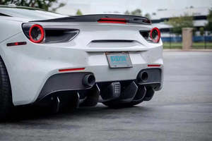 Alerón Trasero de Fibra de Carbono Seca Estilo V para <span class=keywords><strong>Ferrari</strong></span> <span class=keywords><strong>488</strong></span> GTB <span class=keywords><strong>GT</strong></span> 2015-2018 - Product Image 4