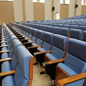 Silla de cine Hechuang Poetry P881 color ceniza con tablero de escritura para auditorio y sala de conferencias - Product Image 5