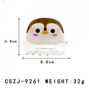 Pince à cheveux en acétate creuse avec motif animal mignon, design personnalisé, accessoires de cheveux uniques pour femmes, vente en gros. - Product Image 2