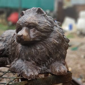 Belle Bronze Chow Sculpture Statue de Jardin - Product Image 2