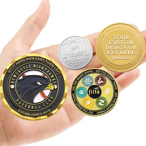China Custom Gold Plated Challenge Coin Collecting Supplies Metal Zinc Alloy 2D 3D Enamel Souvenir Coins Coin Box Display