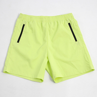 Shorts d'été en nylon personnalisés pour hommes, séchage rapide, taille élastique, décontractés, entrejambe de 5 pouces, poches zippées, pour la plage