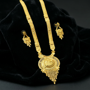 ขายส่ง14K 18K 24K ชุดเครื่องประดับแต่งงานไมโครโกลด์ยาวชุดเครื่องประดับทรงยาวดีไซน์แบบดั้งเดิมชุดเครื่องประดับยาว - Product Image 2