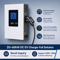 EONDRIVE Nouvelle borne de recharge rapide DC 40 kW CCS2 pour usage commercial et domestique, compatible OCPP 1.6, certifiée CE, station de recharge rapide pour véhicules électriques, Europe, IP54, câble de 5 m