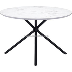 Meubles de salle à manger ronds sur mesure, table en verre céramique, ensemble de table et de chaises de style nordique pour la maison et les restaurants - Product Image 2