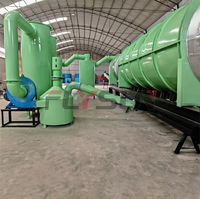 Máquina para Hacer Carbón de Aserrín FLYSUN, Horno de Carbón de Bajo Consumo con Quemador de Gas de Pirólisis para la Carbonización de Residuos