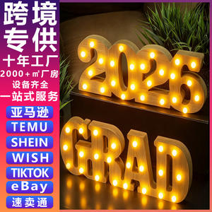 Adorno de Escritorio de Madera con Luces LED para la Temporada de Graduación 2026, Decoración de Fiesta con Batería de Larga Duración, Éxito de Ventas para Comercio Transfronterizo - Product Image 6